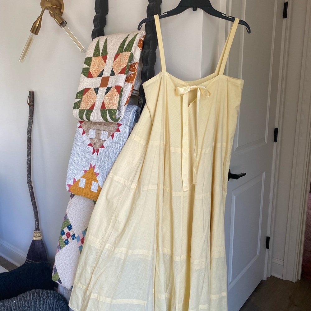 Posse Light Yellow Maxi Dress with Bow